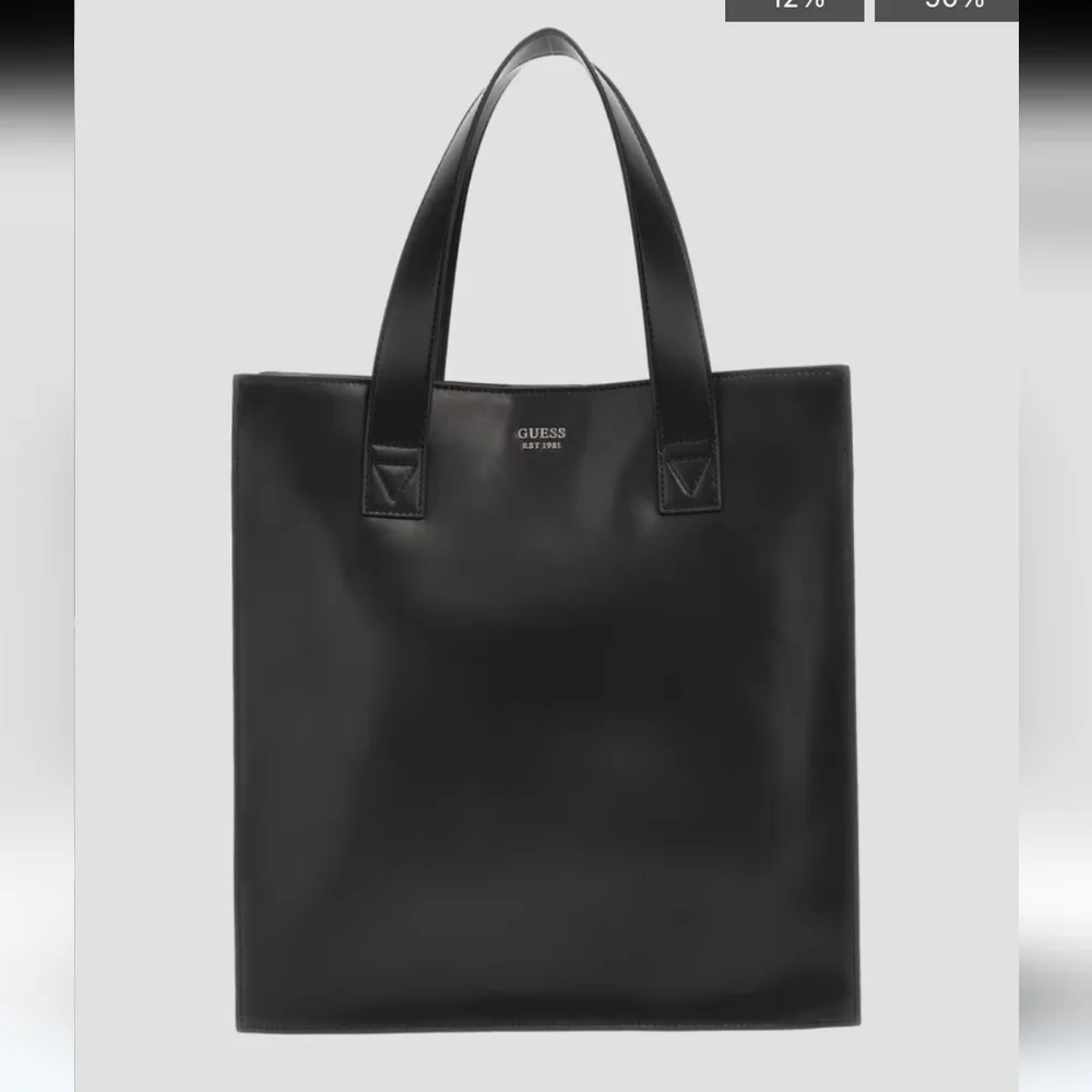 Guess Jovi Tote Bag Faux Black Leather